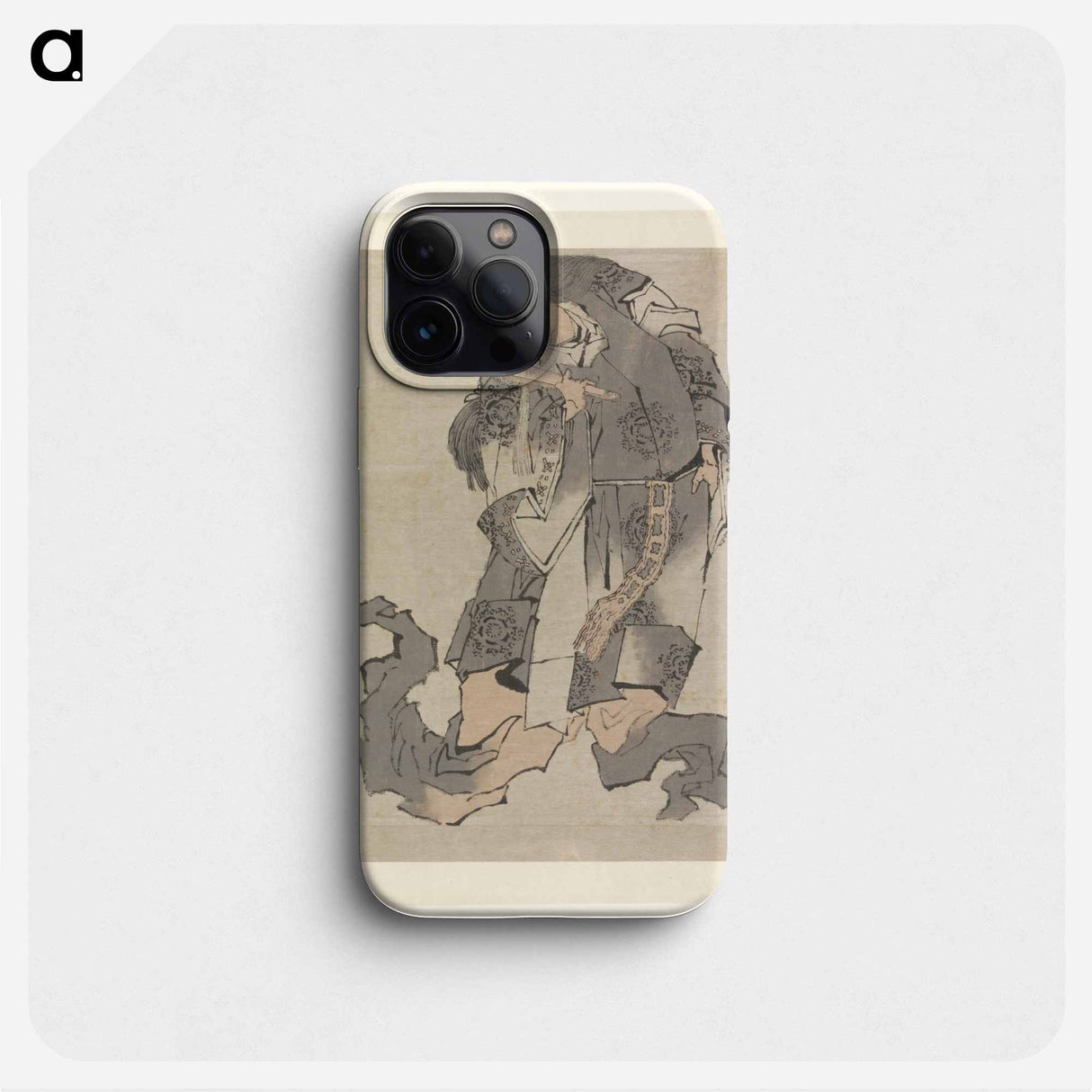 Krijger met waaier - Katsushika Hokusai Phone Case.