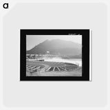 アートポストカード-Bonneville Dam and Fish Ladders
 - ラッセル リー Postcard.