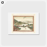 アートポストカード-Avondgloed te Seta - 葛飾 北斎 Postcard.
