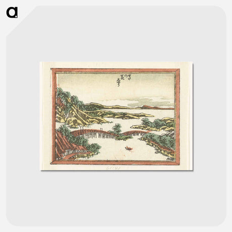 アートポストカード-Avondgloed te Seta - 葛飾 北斎 Postcard.