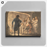 アートパネル-Blazing on the Hearth, The Father Recounting the History to His Children
 - イェール大学アートギャラリー Canvas.