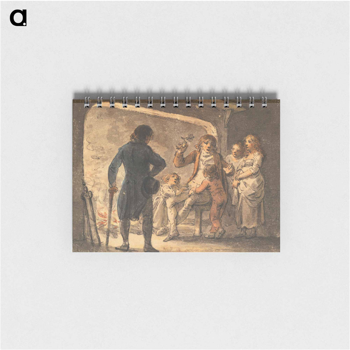 アートメモ帳-Blazing on the Hearth, The Father Recounting the History to His Children
 - イェール大学アートギャラリー Memo.