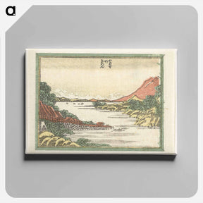 アートパネル-Terugkeren schepen te Yabase by Katsushika Hokusai and Soshuya Yohei - 葛飾 北斎 Canvas.