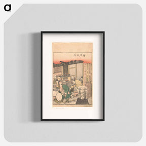 アートポスター-Winkel van prentenuitgever Ezoshi by Katsushika Hokusai - 葛飾 北斎 Poster.