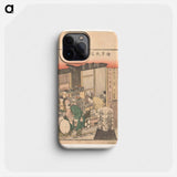 Winkel van prentenuitgever Ezoshi by Katsushika Hokusai - Katsushika Hokusai Phone Case.