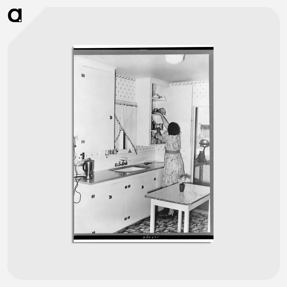 アートポストカード-Kitchen of Tenant Purchase Home
 - ラッセル リー Postcard.