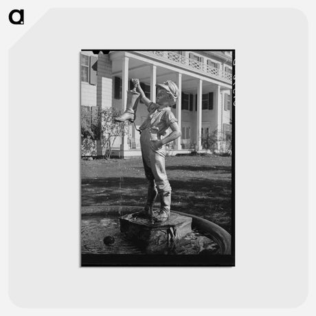 アートポストカード-Fountain in front of hotel
 - ラッセル リー Postcard.