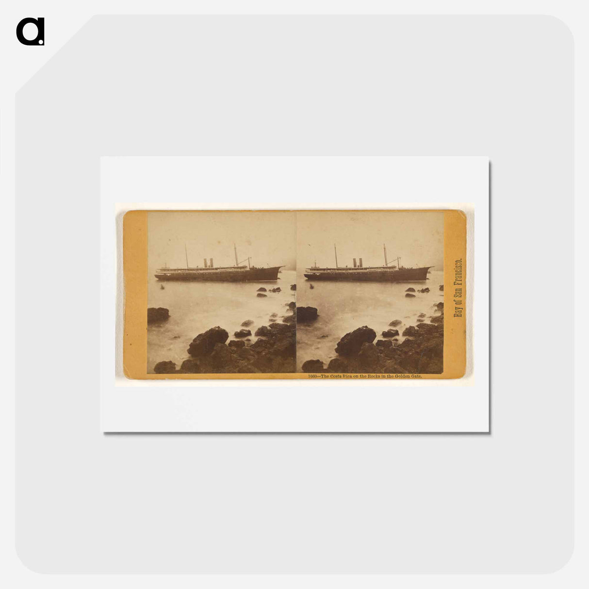 アートポストカード-The Costa Rica on the Rocks in the Golden Gate
 - エドワード マイブリッジ Postcard.