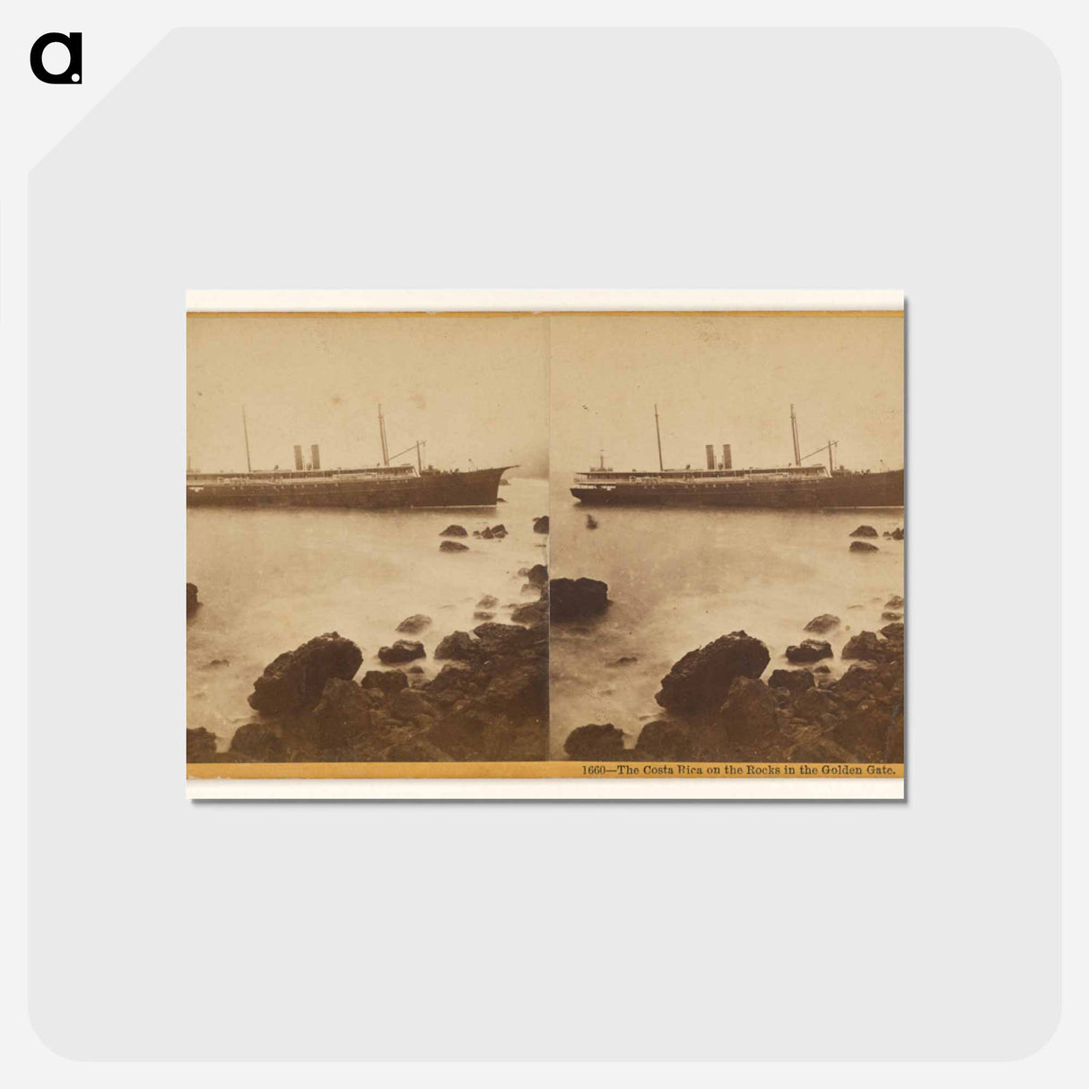 アートポストカード-The Costa Rica on the Rocks in the Golden Gate
 - エドワード マイブリッジ Postcard.