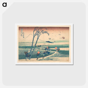 アートポストカード-Pages from the Illustrated Book Strange Tales of the Crescent Moon by Katsushika Hokusai - 葛飾 北斎 Postcard.