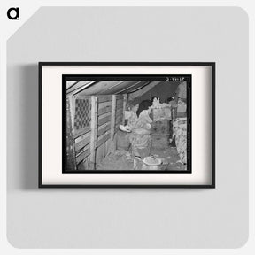 アートポスター-Migrant Family Tent Interior
 - ラッセル リー Poster.