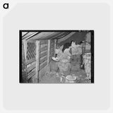 アートポストカード-Migrant Family Tent Interior
 - ラッセル リー Postcard.