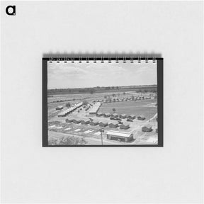 アートメモ帳-General view of one end of camp showing three units of the camp, each with its sanitary building. - ドロテア ラング Memo.