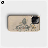 Pages from the New Illustrated Edition of 'Tales of the Water Margin' - Katsushika Hokusai Phone Case.