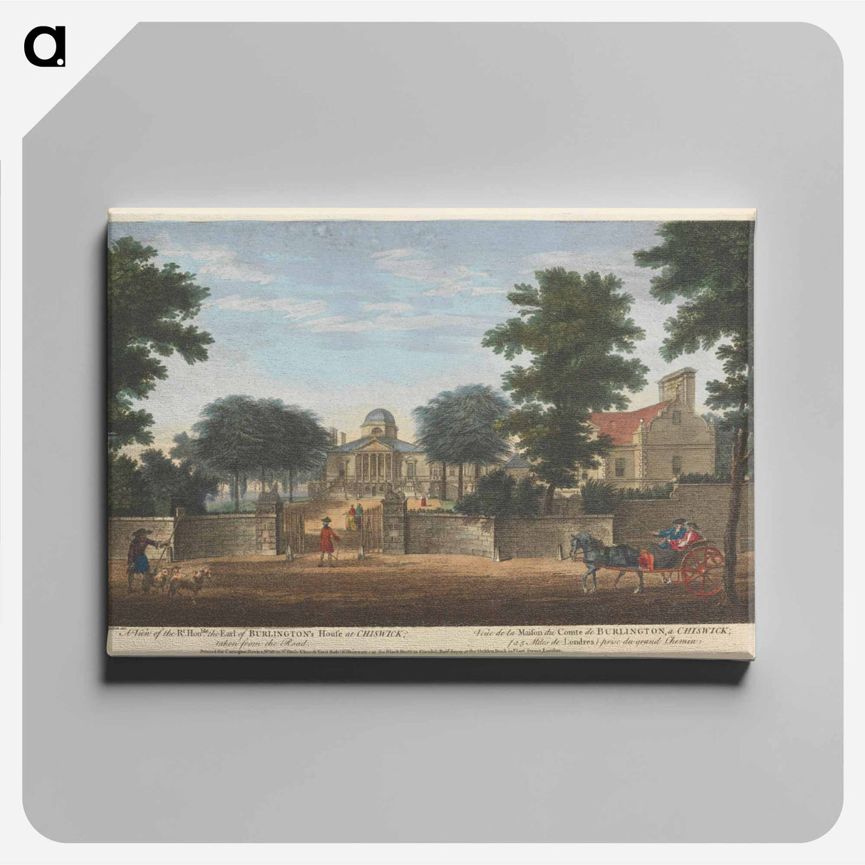 アートパネル-A View of the Rt. Hon'ble the Lord of Burlington's House at Chiswick; taken from the Road
 - イェール大学アートギャラリー Canvas.