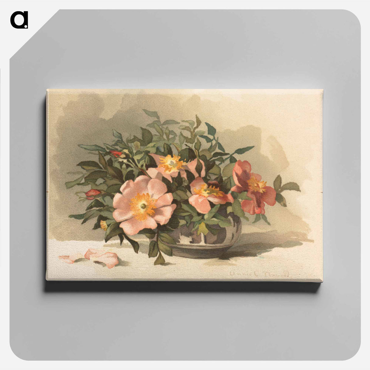 アートパネル-Wild Azaleas and Wild Roses No. 3
 - ボストン公共図書館 Canvas.