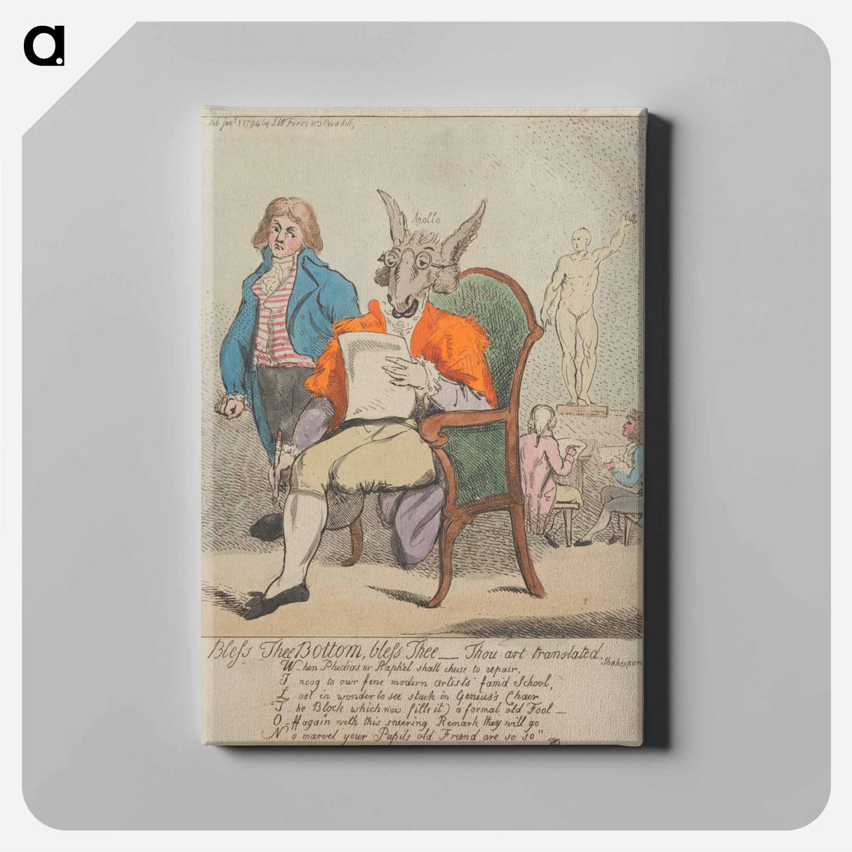 アートパネル-"Bless Thee Bottom, Bless Thee-Thou Art Translated"
 - イェール大学アートギャラリー Canvas.