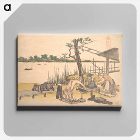 アートパネル-Tales of the Water Margin - 葛飾 北斎 Canvas.