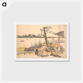 アートポストカード-Tales of the Water Margin - 葛飾 北斎 Postcard.