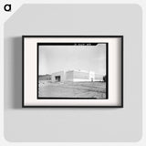 Hightstown, New Jersey. View of nearly completed factory for garment workers. - Dorothea Lange Poster.