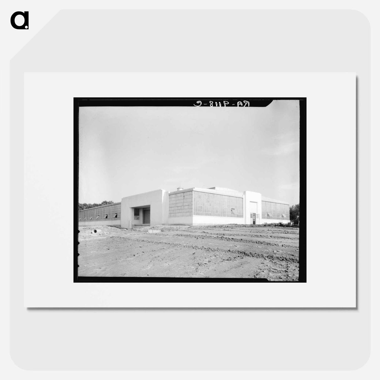 Hightstown, New Jersey. View of nearly completed factory for garment workers. - Dorothea Lange Poster.