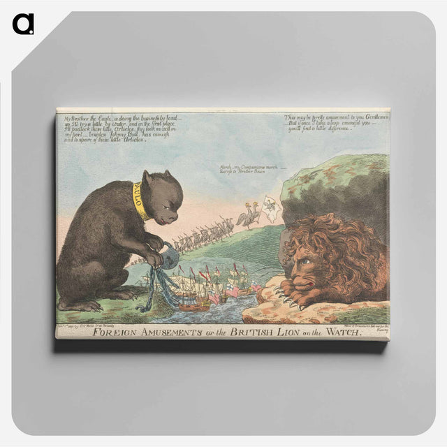 アートパネル-Foreign Amusements or the British Lion on the Watch
 - イェール大学アートギャラリー Canvas.