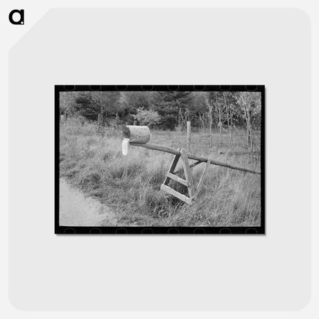 アートポストカード-Cut-Over Farm Mailbox
 - ラッセル リー Postcard.