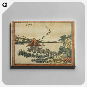 アートパネル-Pages from the New Illustrated Edition of 'Tales of the Water Margin’ - 葛飾 北斎 Canvas.