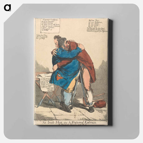 アートパネル-An Irish Hug, Alias a Fraternal Embrace, The Dearest Friends Must Part
 - イェール大学アートギャラリー Canvas.