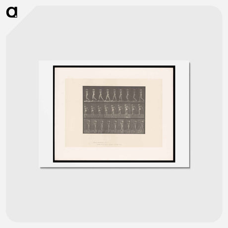 アートポストカード-Man with Rock
 - エドワード マイブリッジ Postcard.