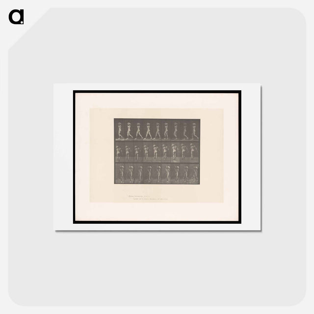 アートポストカード-Man with Rock
 - エドワード マイブリッジ Postcard.