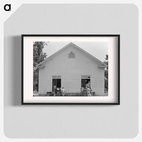 アートポスター-Untitled photo, possibly related to: Congregation entering church. Wheeley's Church. Person County, North Carolina - ドロテア ラング Poster.