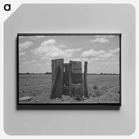 アートパネル-Mules in Barnyard
 - ラッセル リー Canvas.