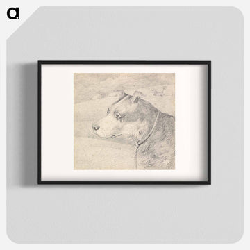 Head and Shoulders of a Collie Dog, Wearing a Leash or Tether, Sketchy Sheep in Background
 - イェール大学アートギャラリー Poster.