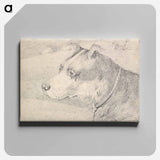 アートパネル-Head and Shoulders of a Collie Dog, Wearing a Leash or Tether, Sketchy Sheep in Background
 - イェール大学アートギャラリー Canvas.