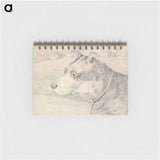 アートメモ帳-Head and Shoulders of a Collie Dog, Wearing a Leash or Tether, Sketchy Sheep in Background
 - イェール大学アートギャラリー Memo.