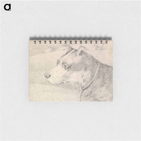 アートメモ帳-Head and Shoulders of a Collie Dog, Wearing a Leash or Tether, Sketchy Sheep in Background
 - イェール大学アートギャラリー Memo.