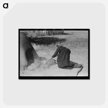 アートポストカード-Sweeping Coals, Taos County
 - ラッセル リー Postcard.