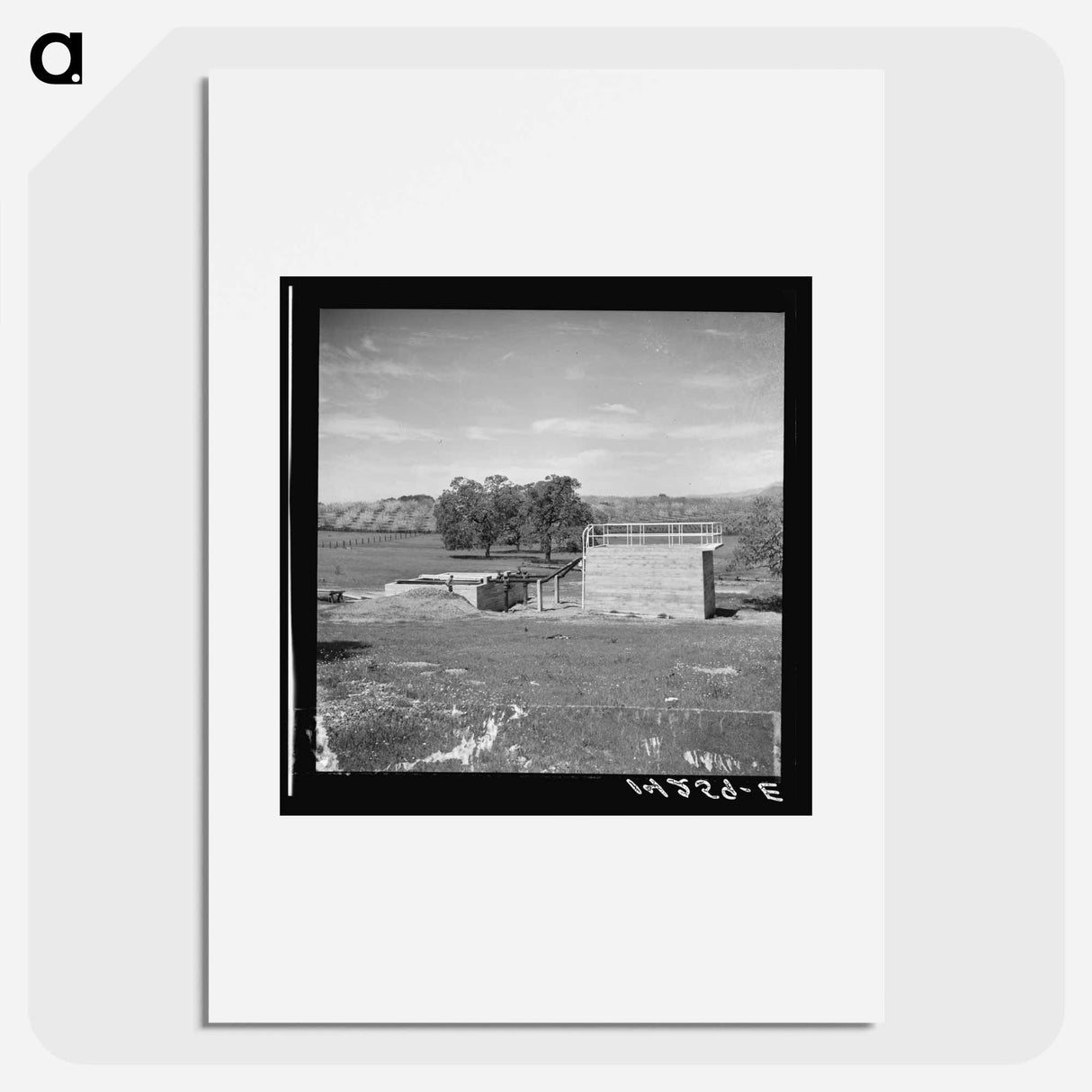 Sewage disposal plant at the Aqua Fria Farm security administration camp for migrant workers - ドロテア ラング Poster.