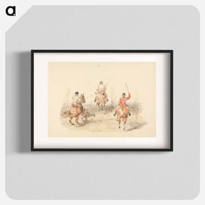 アートポスター-Riders Taking a Fence
 - イェール大学アートギャラリー Poster.