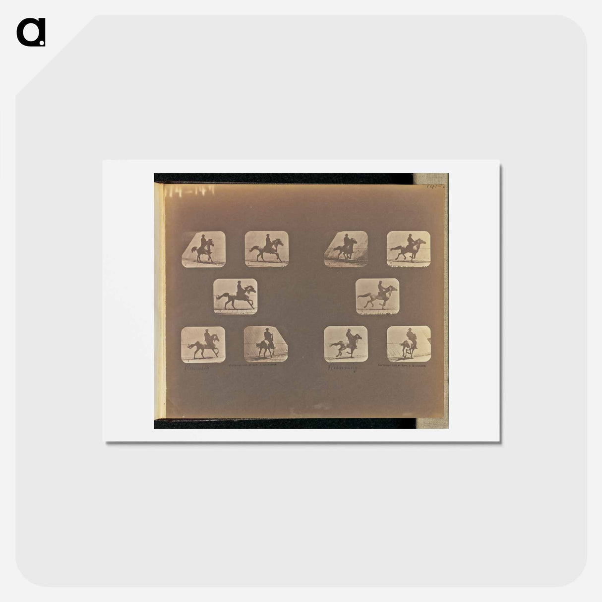 アートポストカード-Running
 - エドワード マイブリッジ Postcard.