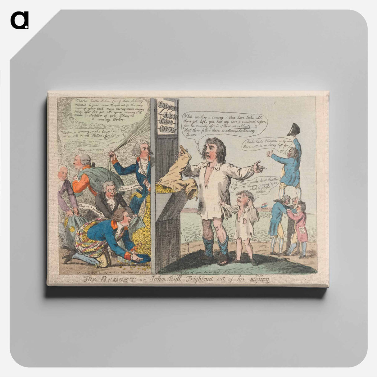 アートパネル-The Budget or John Bull Frightened Out of His (Money) Wits
 - イェール大学アートギャラリー Canvas.