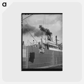 アートポストカード-Hoisting Cotton
 - ラッセル リー Postcard.