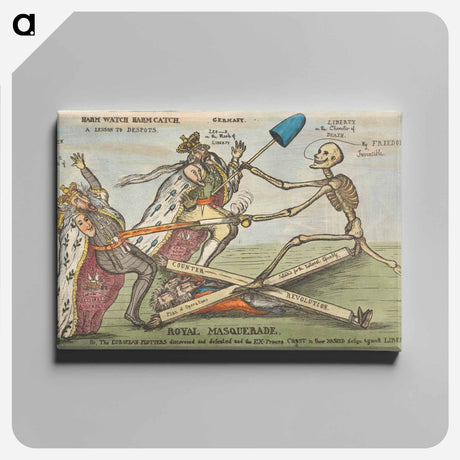 アートパネル-Royal Masquerade, or, the European Plotters discovered and defeated and the Ex-Princes Crost in their Masked design against Liberty
 - イェール大学アートギャラリー Canvas.