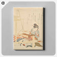 アートパネル-Woman Sitting at a Loom, from the series The Famous Sites and Products of Yamashiro [Southern Section of Kyoto District
 - イェール大学アートギャラリー Canvas.