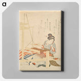 アートパネル-Woman Sitting at a Loom, from the series The Famous Sites and Products of Yamashiro [Southern Section of Kyoto District
 - イェール大学アートギャラリー Canvas.