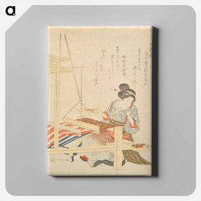 アートパネル-Woman Sitting at a Loom, from the series The Famous Sites and Products of Yamashiro [Southern Section of Kyoto District
 - イェール大学アートギャラリー Canvas.