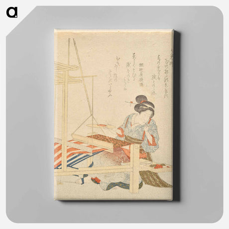 アートパネル-Woman Sitting at a Loom, from the series The Famous Sites and Products of Yamashiro [Southern Section of Kyoto District
 - イェール大学アートギャラリー Canvas.