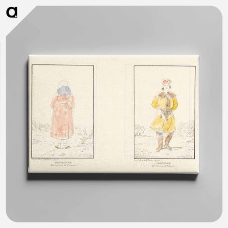 アートパネル-Paysanne des environs de Cracouie; Costume des environs de Cracouie
 - イェール大学アートギャラリー Canvas.