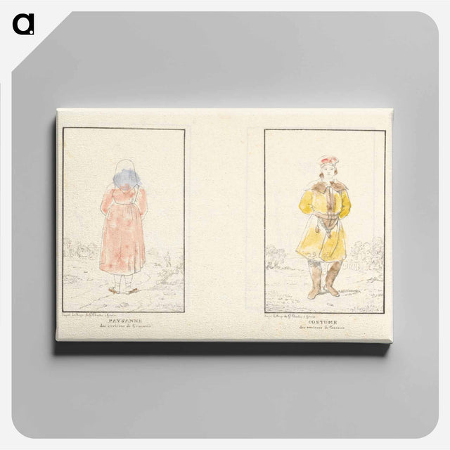アートパネル-Paysanne des environs de Cracouie; Costume des environs de Cracouie
 - イェール大学アートギャラリー Canvas.